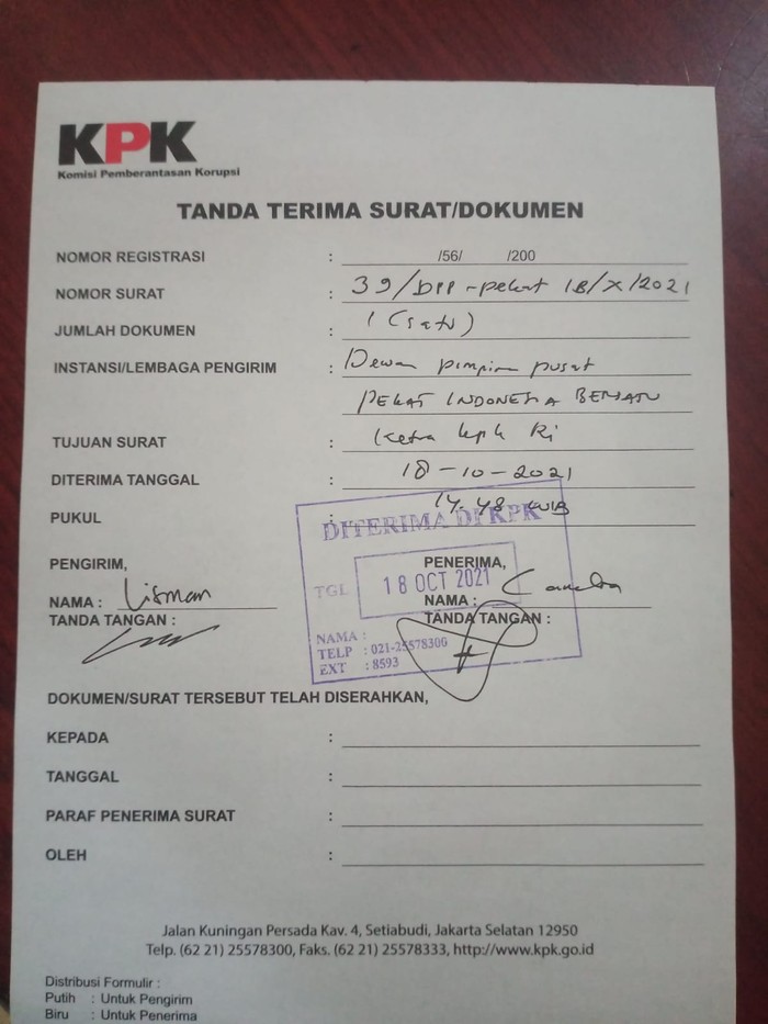 DPP Pekat Indonesia Bersatu (Pekat IB) kembali menyambangi KPK dan melayangkan surat untuk mengaudit BUMN Karya yang diduga merugikan negara.
