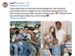 Meme Kocak Selebrasi Kemenangan Tim Indonesia di Thomas Cup 2020