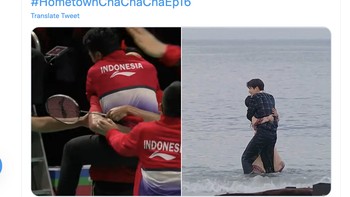 Thomas Cup dan Hometown Cha Cha Cha berakhir bahagia. Foto: Twitter