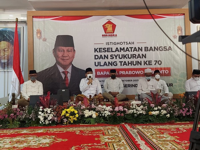 Menhan Prabowo Subianto berulangtahun ke-70 merayakan Ultah Prabowo, Gerindra Jatim menggelar istigasah dan doa bersama