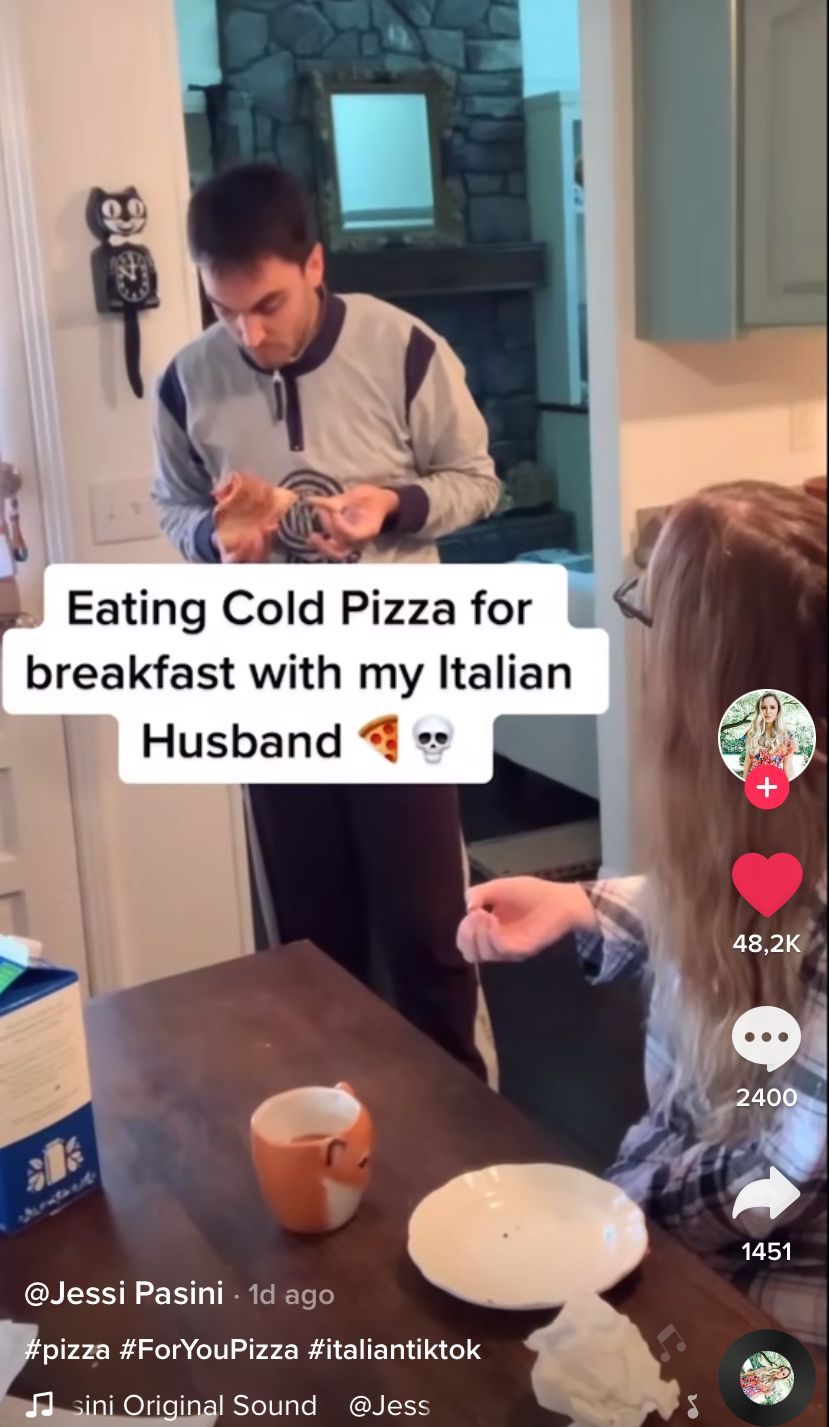 Pria Italia Ini Mau Muntah Lihat Istrinya Makan Pizza Dingin Saat Sarapan