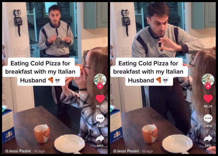 Pria Italia Ini Mau Muntah Lihat Istrinya Makan Pizza Dingin Saat Sarapan