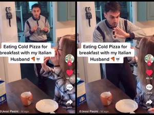 Pria Italia Ini Mau Muntah Lihat Istrinya Makan Pizza Dingin Saat Sarapan