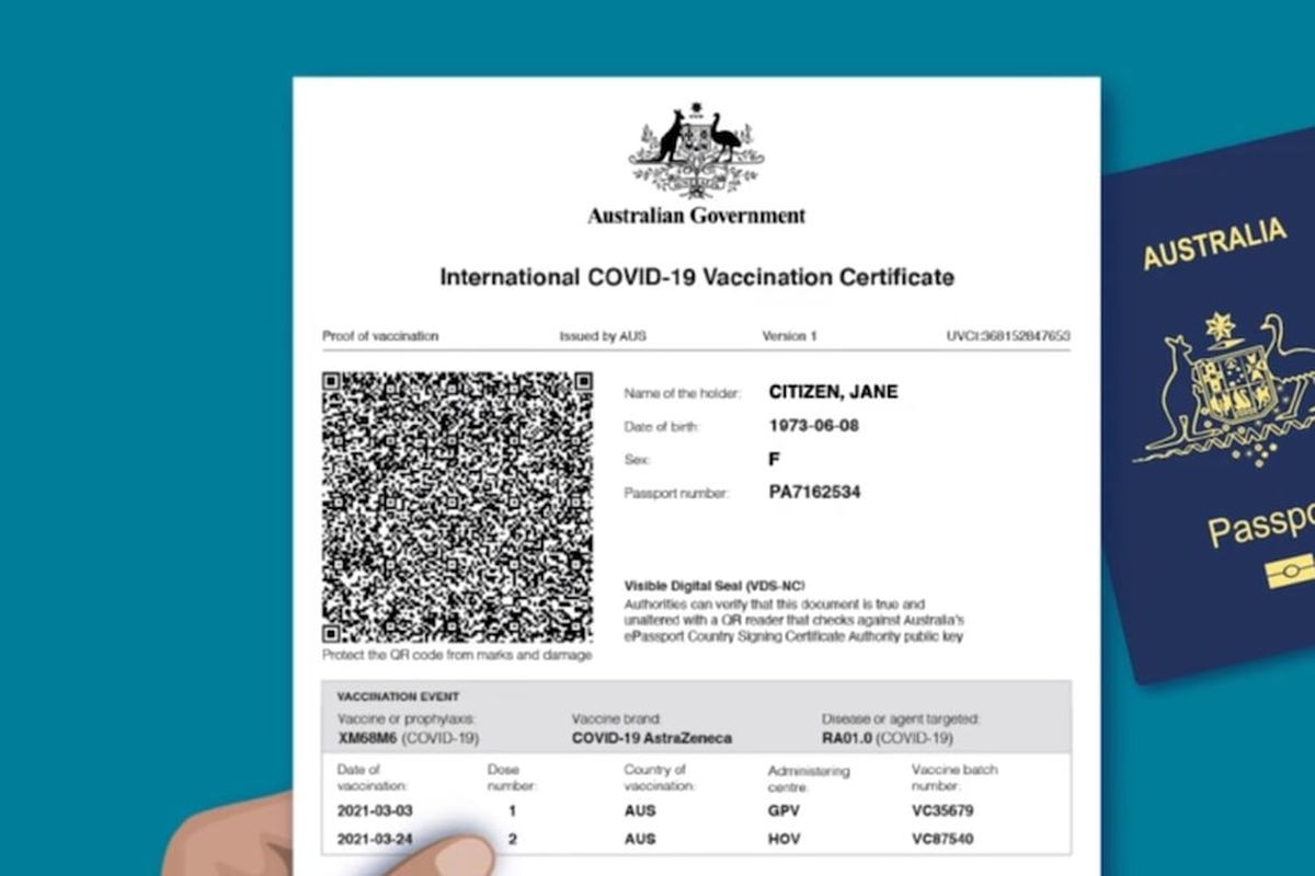 sertifikat vaksin covid australia untuk perjalanan internasional tersedia mulai minggu ini
