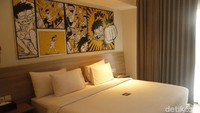 Hotel Creative Restart ini mengusung konsep kolaborasi kreatif yang unik, di sini sejumlah karakter yang lahir dari sejumlah kreator IP mulai dari Si Juki, Gundala, Dalang Pelo, hingga Dudu Dagelan hadir dan menghiasi tata ruang di properti yang terletak di Bandung Utara itu.