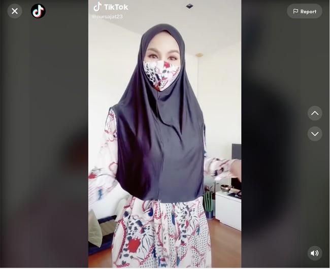 Nur Sajat yang dikenal sebagai pengusaha kosmetik itu juga meminta netizen tidak membahas soal keyakinannya. Apapun agamanya itu adalah haknya dan urusannya dengan Yang Maha Kuasa. Foto: Dok. TikTok