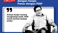 Rocky memuji balik Ganjar. Dia menilai Ganjar sudah matang. Menurutnya hal ini berbeda dengan PDIP yang masih mentah.