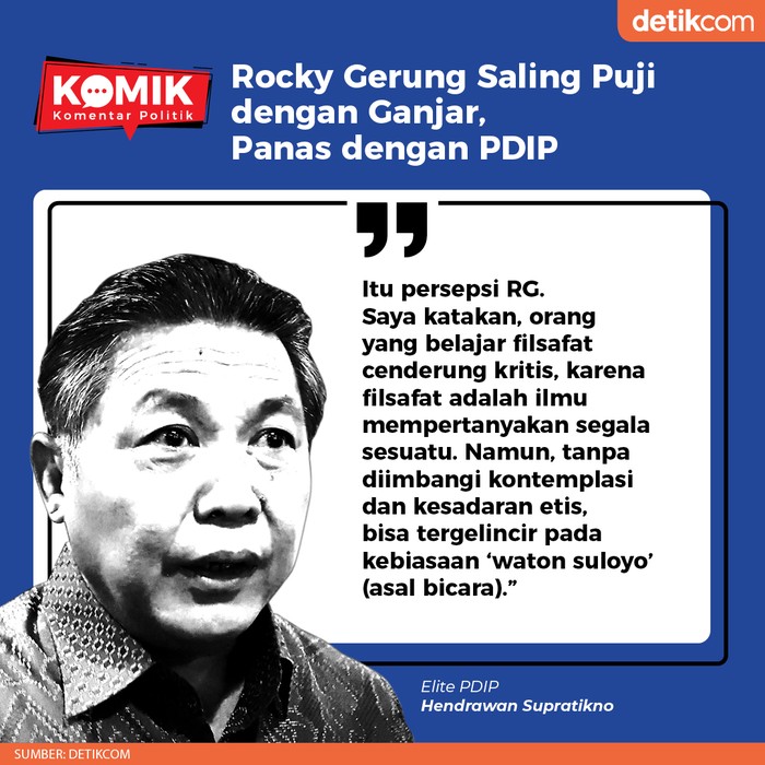 Rocky Gerung Saling Puji dengan Ganjar, Panas dengan PDIP (TIm Infografis) Rocky Gerung Saling Puji dengan Ganjar, Panas dengan PDIP (TIm Infografis)