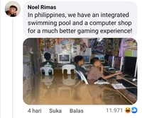 fotoinet kocak Ledek-ledekan Banjir Antar Negara, Ada Indonesia Juga