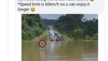 Di malaysia kami membangun drive-thru yang menghubungkan langsung ke pemandangan bawah laut dengan batas kecepatan 60 km jadi pengemudi dapat menikmatinya lebih lama. Foto: Screenshot Facebook