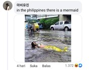 fotoinet kocak Ledek-ledekan Banjir Antar Negara, Ada Indonesia Juga