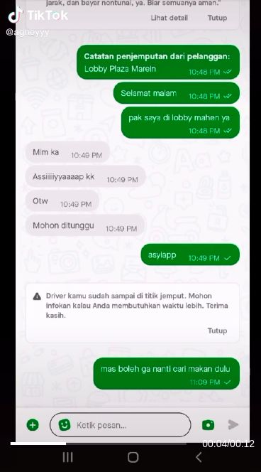 Janjian Sama Teman, Wanita Ini Akhirnya Malah Makan Bareng Driver Ojol