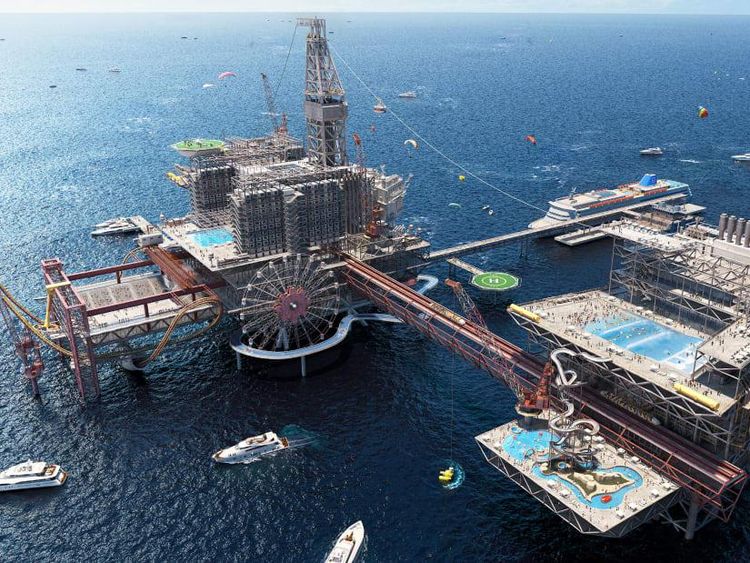 Canggihnya Arab Saudi, Kilang Minyak di Laut Disulap Jadi Disneyland