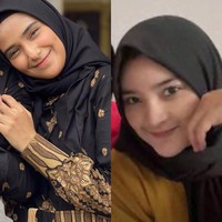 Ketika memakai hijab segi empat hitam, Nadya memadukan hijab segi empat dengan batik. Dan satu sisi disampirkan ke samping. Sedangkan Syifa memakai blouse warna cokelat. Foto: Dok. Instagram @nadyamustika & @syifaaef.