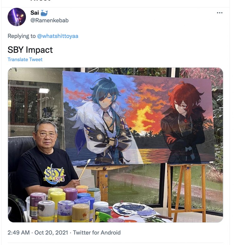 Anime lukisan SBY