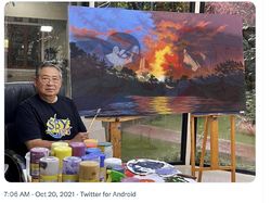 Kreativitas Netizen +62 Kagumi Lukisan Langit Senja SBY