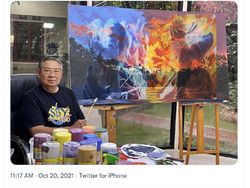 Kreativitas Netizen +62 Kagumi Lukisan Langit Senja SBY