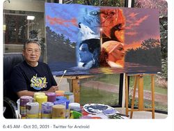 Kreativitas Netizen +62 Kagumi Lukisan Langit Senja SBY