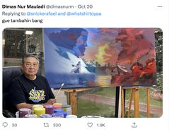 Kreativitas Netizen +62 Kagumi Lukisan Langit Senja SBY