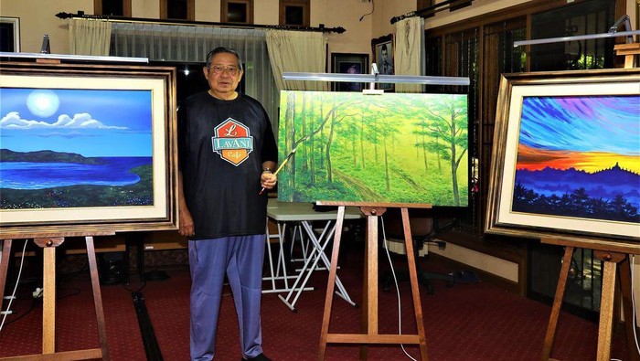 Hobi Baru SBY, Melukis Lukisan Pemandangan
