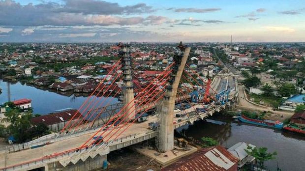 Jembatan Sei Alalak. (Dok. Kementrian PUPR)