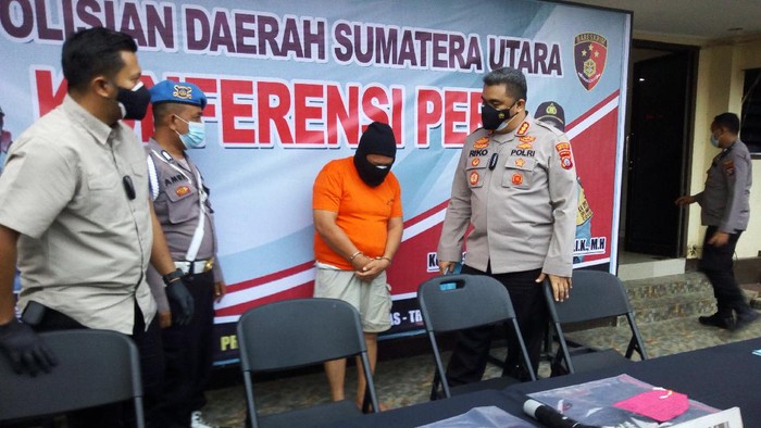 Konferensi pers kasus pencabulan di Polrestabes Medan (Datuk-detikcom)
