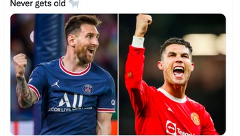 Mingggu ini, baik Messi dan Ronaldo jadi penentu kemenangan tim masing-masing. Mereka masih perkasa walau usia menjelang senja. Foto: Twitter