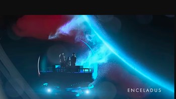 Mengunjungi Encelandus, salah satu bulan terbesar Saturnus, yang berlapis es. Wisatawan ke sana dengan kendaraan antariksa dari bulan. Foto: NASA