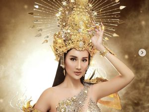 8 Gaya Bella Aprilia Jadi Dewi Kesuburan di Miss Intercontinental 2021
