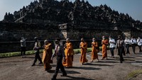 Candi Borobudur merupakan candi Buddha yang ada di Magelang, Indonesia.  (Ulet Ifansasti/Getty Images)