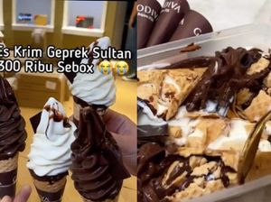 5 Kreasi Es Krim Geprek Viral, Ada yang Pakai Es Krim Sultan