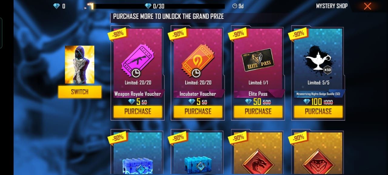 Free Fire Berikan Diskon Hingga 90% di Event Mystery Shop