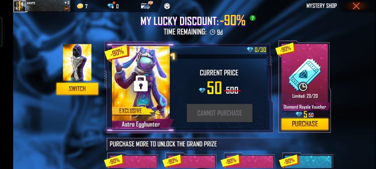 Free Fire Berikan Diskon Hingga 90% di Event Mystery Shop