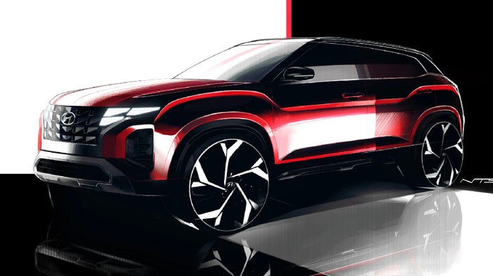 Sketsa Hyundai Creta yang akan diproduksi di Indonesia.