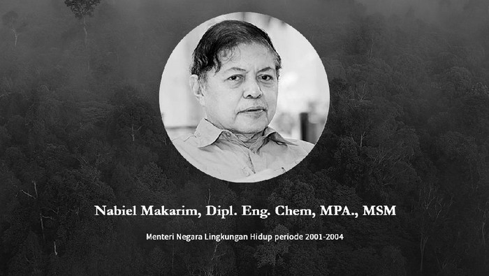 Ucapan duka cita meninggalnya Nabiel Makarim, eks Menteri Negara Lingkungan Hidup (Dok. Twitter Kementerian LHK).
