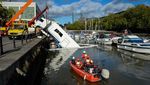 Waduh, Ada Truk Nyemplung di Pelabuhan Bristol Inggris