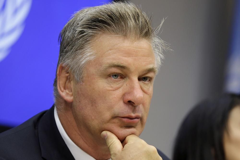 FILE - In this Sept. 21, 2015 file photo, actor Alec Baldwin attends a news conference at United Nations headquarters. A prop firearm discharged by veteran actor Alec Baldwin, who is starring and producing a Western movie, killed his director of photography and injured the director Thursday, Oct. 21, 2021 at the movie set outside Santa Fe, N.M., the Santa Fe County Sheriff's Office said. (AP Photo/Seth Wenig, File)