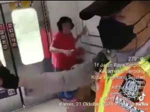 Heboh Lansia Tak Bermasker Ludahi-Pukul Petugas KRL