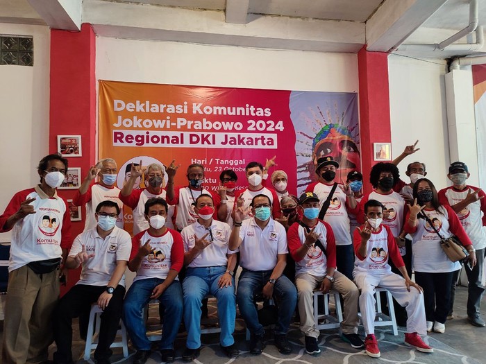 Komunitas JokPro 2024 DKI deklarasi dukungan Jokowi-Prabowo (Nahda-detikcom)