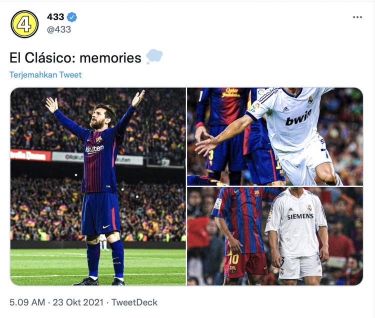 El Clasico El Clasico malam ini untuk pertama kali tersaji tanpa ada Lionel Messi dan Cristiano Ronaldo, hanya ada Barcelona vs Real Madrid.