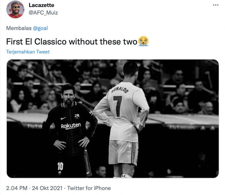El Clasico El Clasico malam ini untuk pertama kali tersaji tanpa ada Lionel Messi dan Cristiano Ronaldo, hanya ada Barcelona vs Real Madrid.