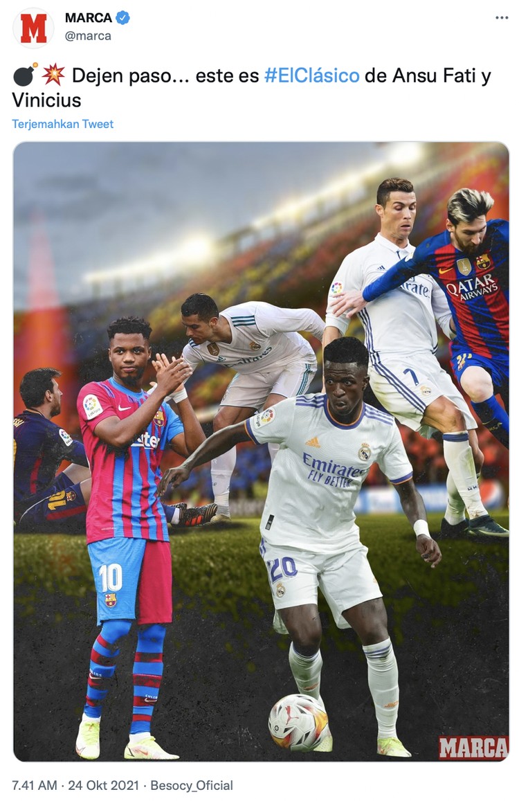 El Clasico El Clasico malam ini untuk pertama kali tersaji tanpa ada Lionel Messi dan Cristiano Ronaldo, hanya ada Barcelona vs Real Madrid.