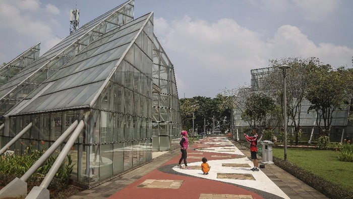 Sejumlah Ruang Terbuka Hijau (RTH) di Jakarta kembali dibuka untuk umum. Tak sedikit warga yang datang ke taman di Ibu Kota untuk isi waktu saat akhir pekan.