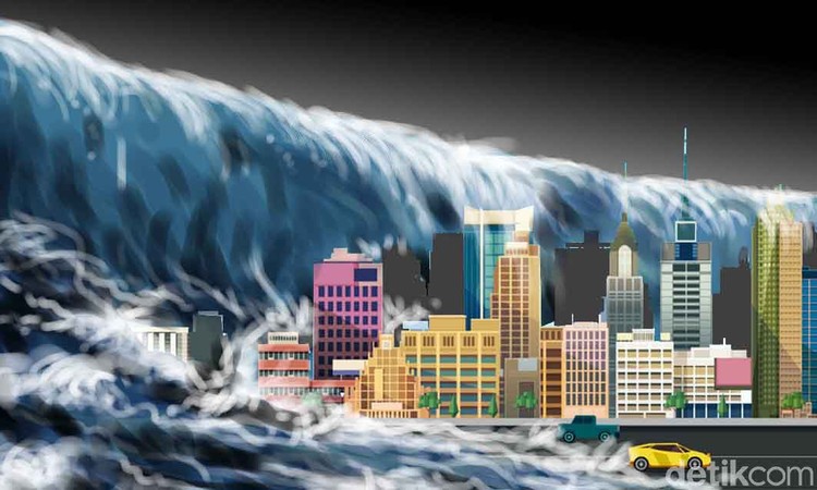Ilustrasi Tsunami Poster