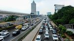 Kecelakaan TransJ vs TransJ, Tol Dalkot-Jalan MT Haryono Macet