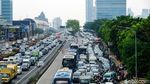 Kecelakaan TransJ vs TransJ, Tol Dalkot-Jalan MT Haryono Macet