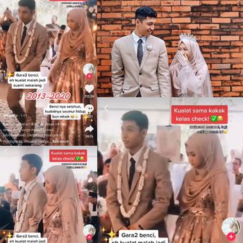 Kisah pengantin yang viral di media sosial.