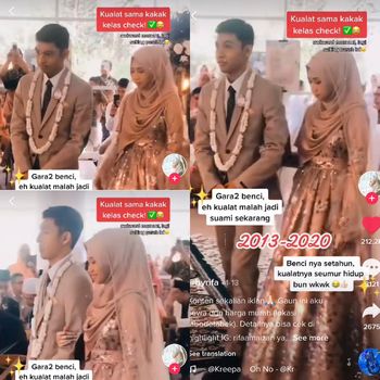 Kisah pengantin yang viral di media sosial.