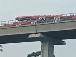 Belum Dikirim ke Jakarta, Begini Kondisi Kereta LRT Bekas Tabrakan