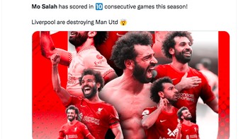 Nilai 10 dari 10 untuk sang Raja Mesir. Foto: Twitter